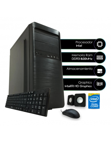 Pc Dual Core* 8gb Ssd 120gb Hdd 500gb...