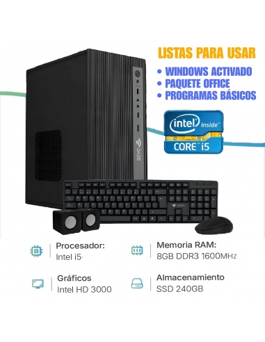 Pc Intel Core I5 Ram 8gb Ssd...